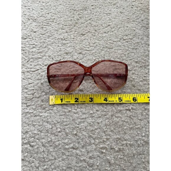 Vintage 80s retro Christian Dior Optyl oversized bronze red sunglasses 2498 62/1 - Picture 8 of 9